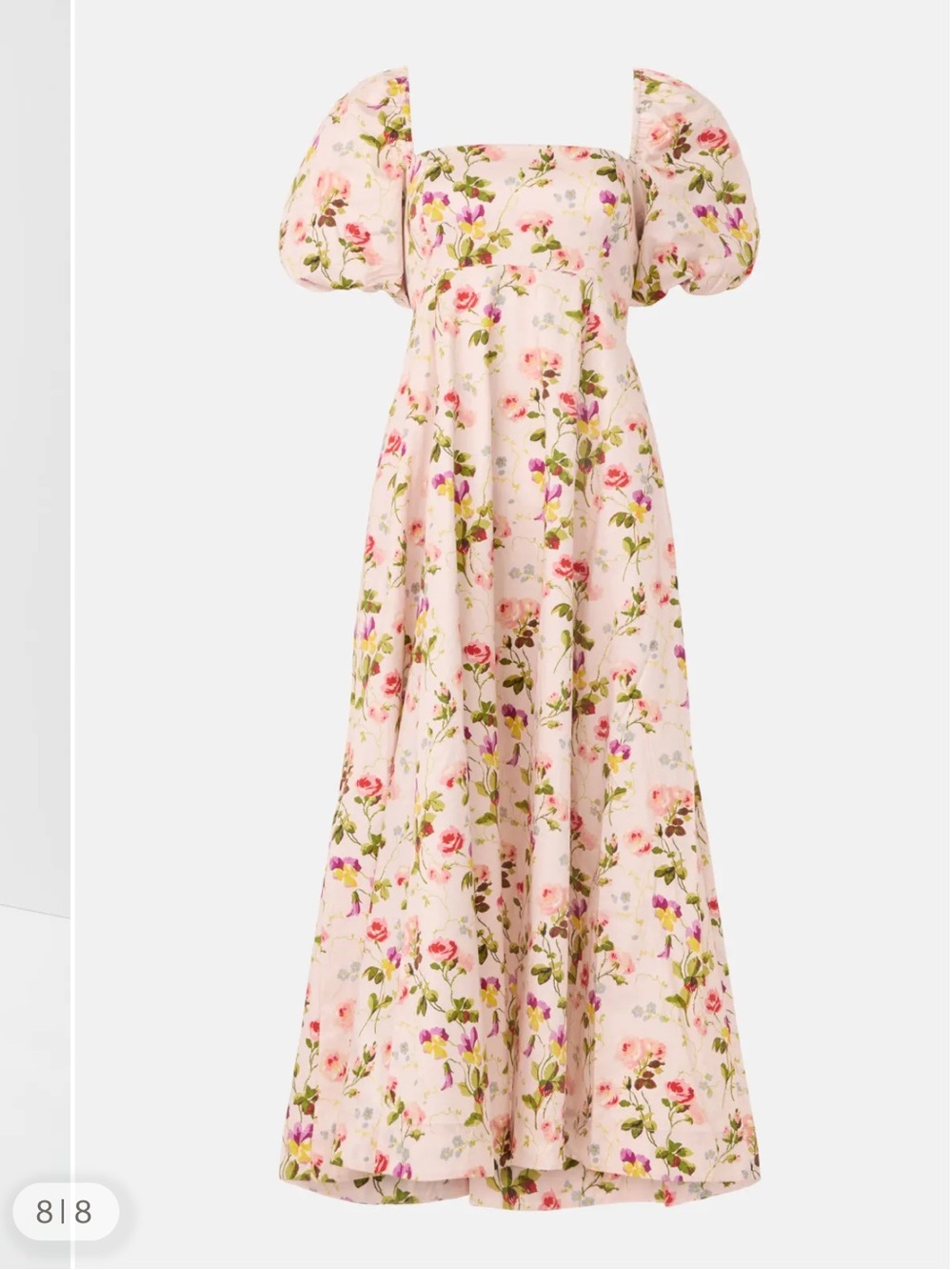 Hill House Pink Floral Matilda Nap Dress Midi Large - Picture 10 of 11